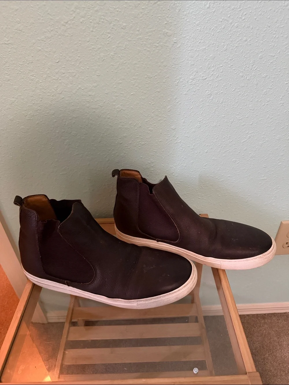 Men's Dark Brown Leather Chukka Boot-Sneaker Hybrid